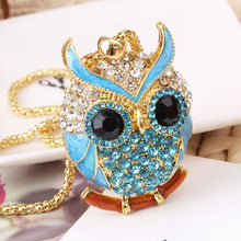 Load image into Gallery viewer, Owl Design Rhinestones Crystal Pendant - Velvet Visions