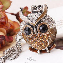 Load image into Gallery viewer, Owl Design Rhinestones Crystal Pendant - Velvet Visions