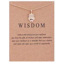 Load image into Gallery viewer, Owl Design Rhinestones Crystal Pendant - Velvet Visions