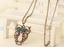 Load image into Gallery viewer, Owl Design Rhinestones Crystal Pendant - Velvet Visions
