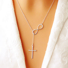 Load image into Gallery viewer, Infinity Cross Silver Chain - Velvet Visions