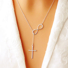 Load image into Gallery viewer, Infinity Cross Silver Chain - Velvet Visions