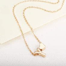 Load image into Gallery viewer, Tiny gold initial necklace gold letter necklace initials name necklaces Personalized pendant for women girls.best birthday gift - Velvet Visions